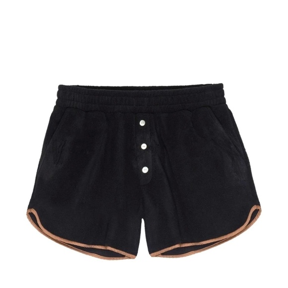 DONNI Polar Fleece Short Jet/Camel | Size XS - Picture 1 of 6